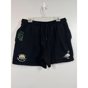 Milwaukee Bucks NBA Staple Pigeon Licensed Basketball Shorts Mens Black L
